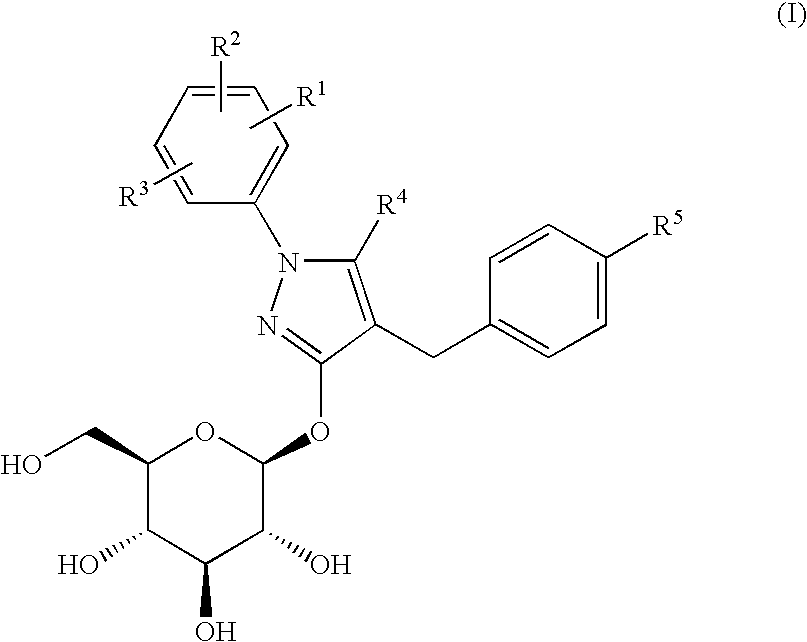 Glucopyranosyloxypyrazole derivatives and medicinal use thereof