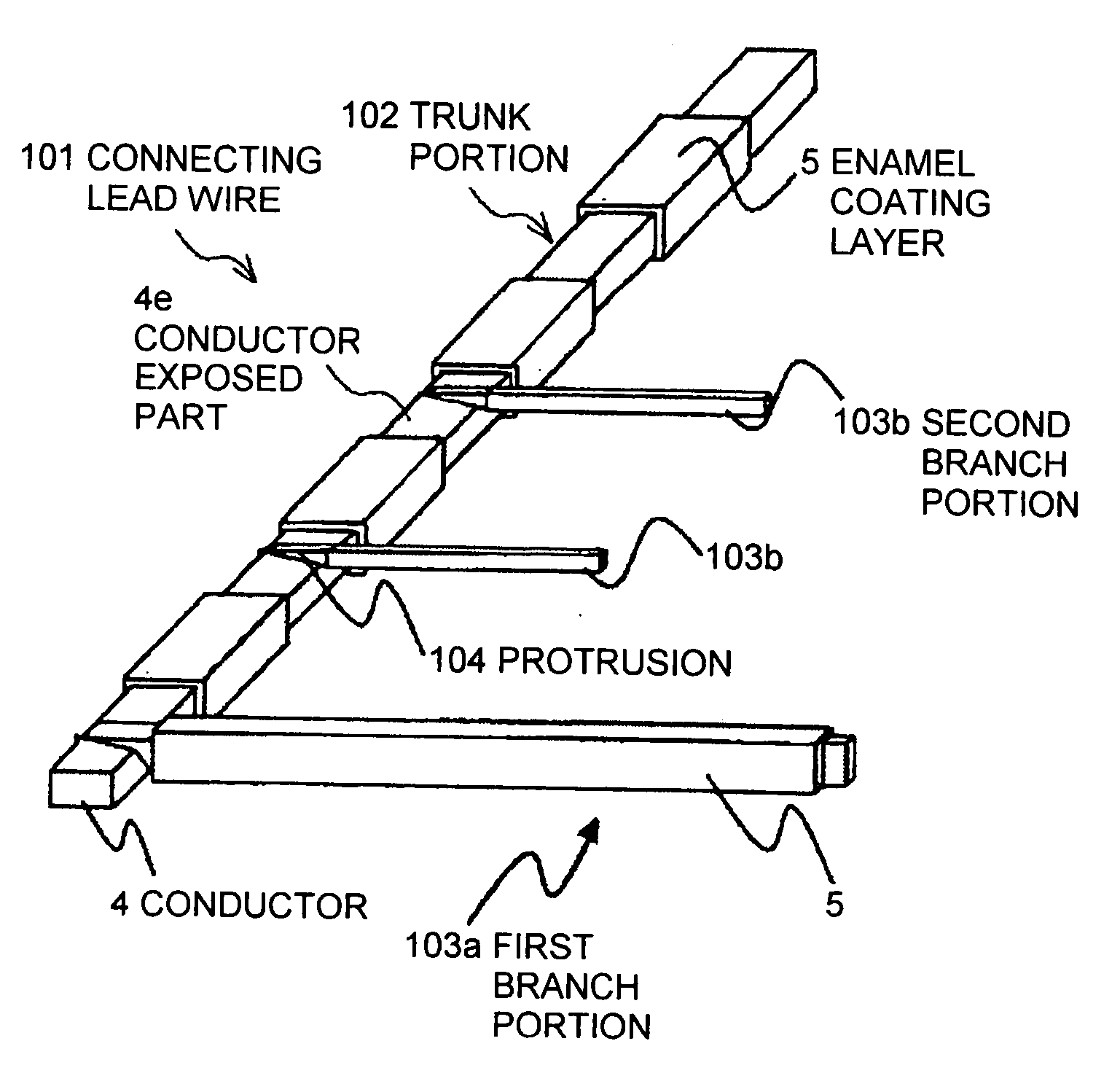 Connecting lead wire for a solar battery module, method for fabricating same, and solar battery module using the connecting lead wire