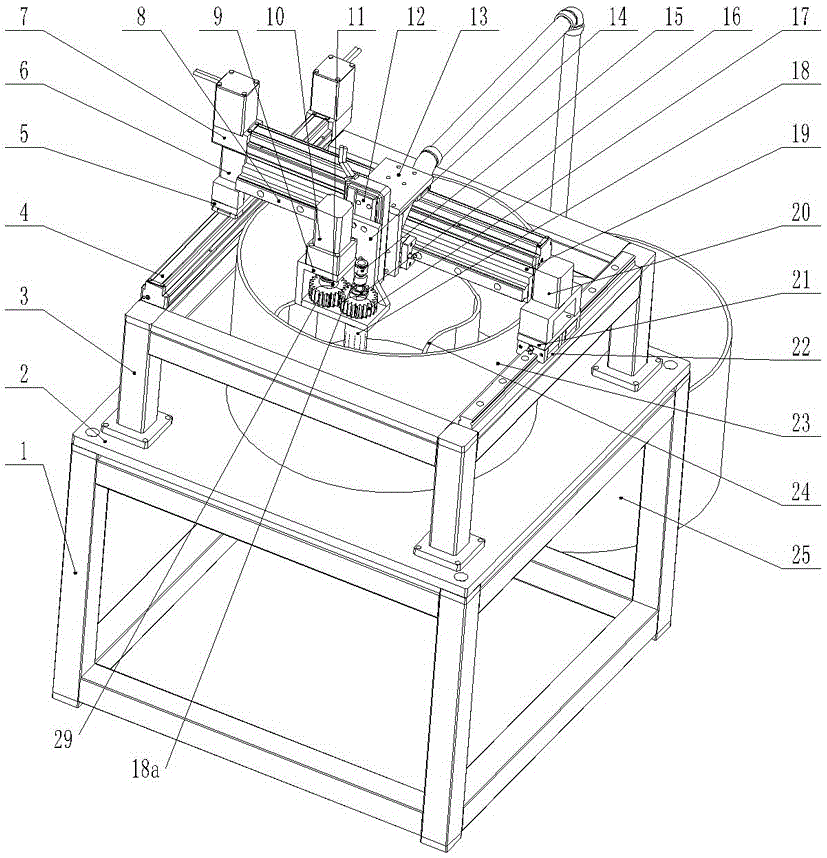 Variable-camber section inner cylindrical surface airflow assisting abrasive flow polishing device