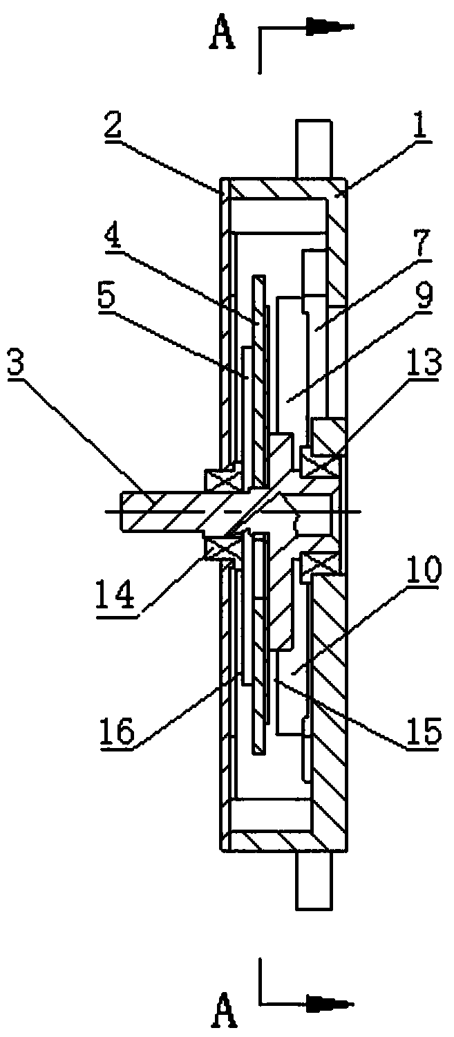 Flat limited angle torque motor