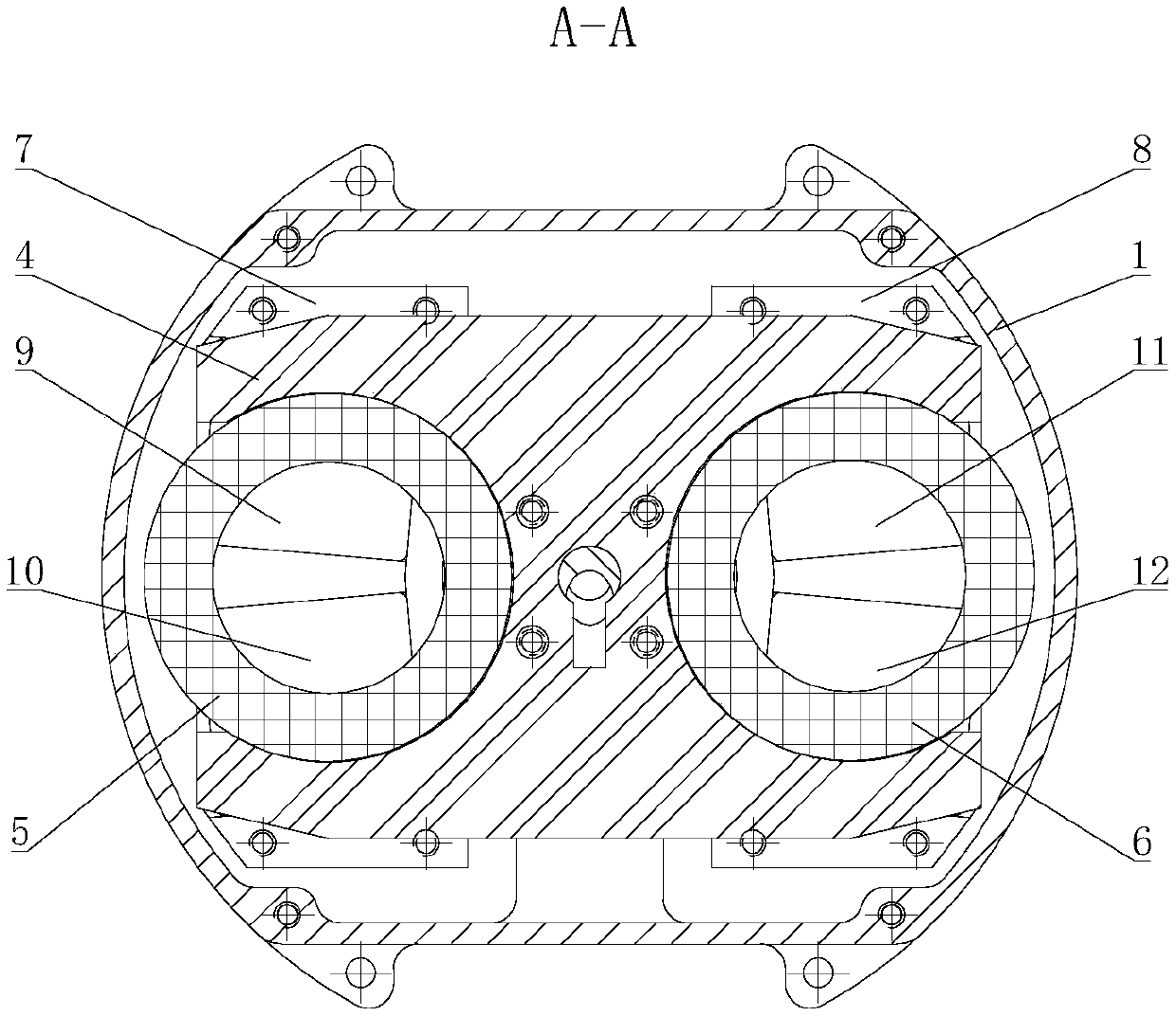 Flat limited angle torque motor