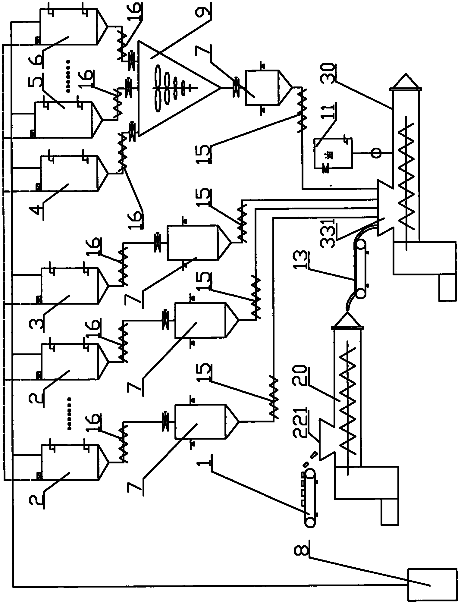 Blocky rubber continuous mixing method and device