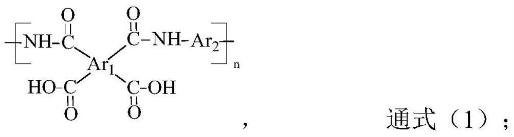 Polyamic acid solution and its preparation method and application