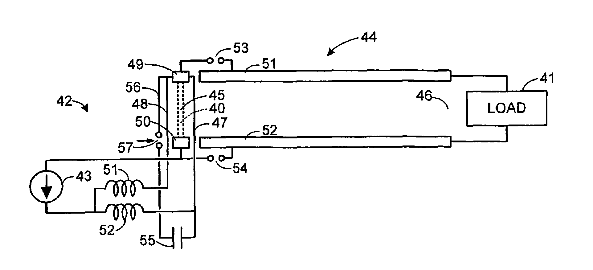 Pulsed power system including a plasma opening switch