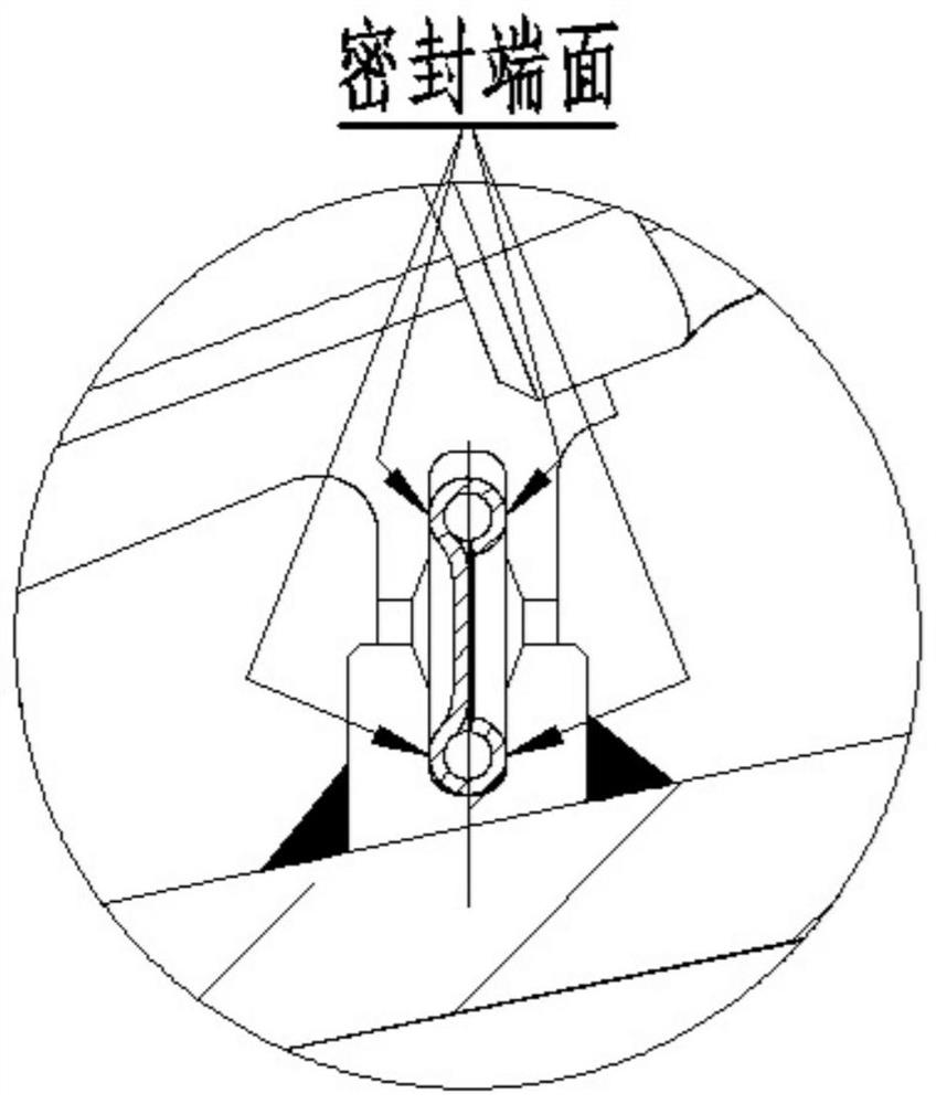 Inter-plane sealing assembly for high-temperature zone gap of gas turbine