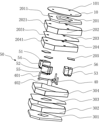 A six-degree-of-freedom micro-motion device and electron beam equipment