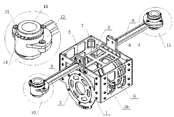 Single-leg robot in-place jumping mechanism with power energy storage function