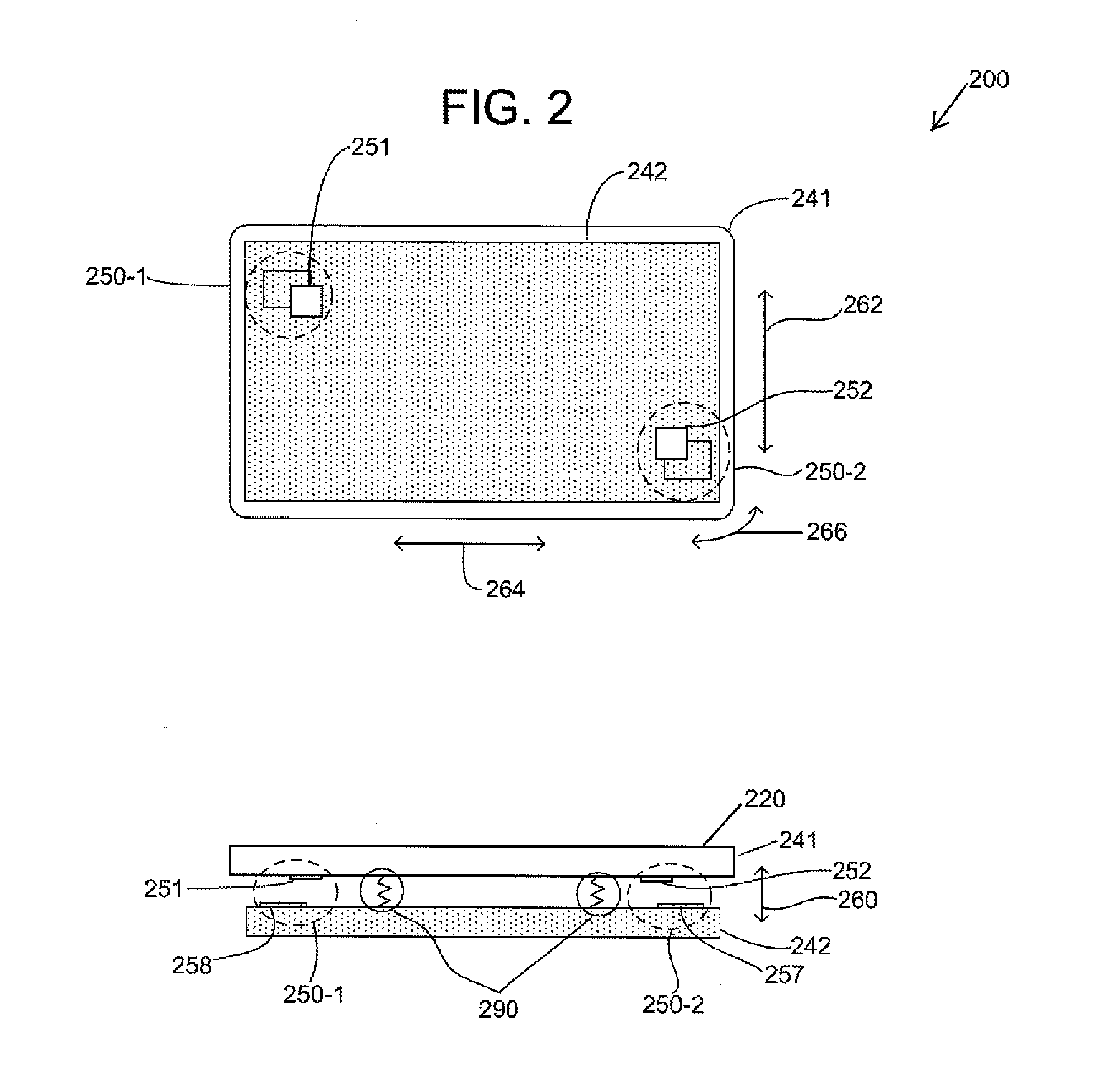 Shear force detection using capacitive sensors