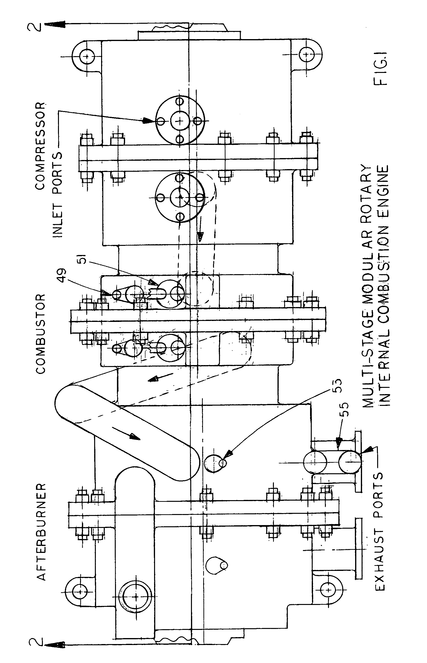 Multi-stage modular rotary internal combustion engine