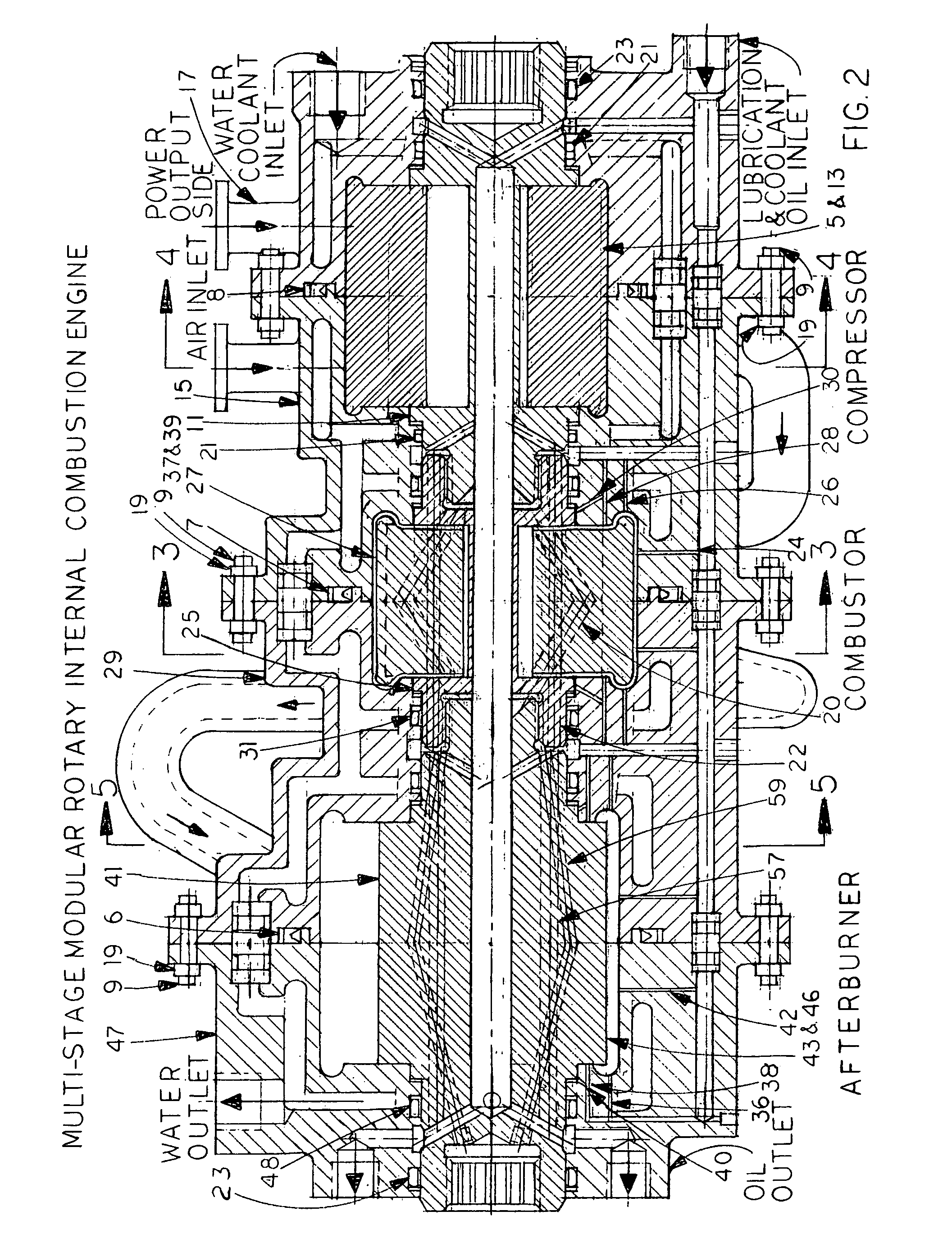 Multi-stage modular rotary internal combustion engine