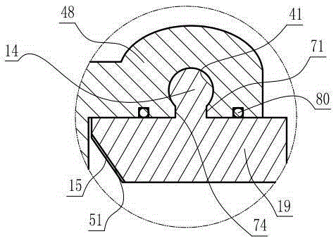 Titanium alloy fixing device with circular slide rail and four-side ball bearings in same plane