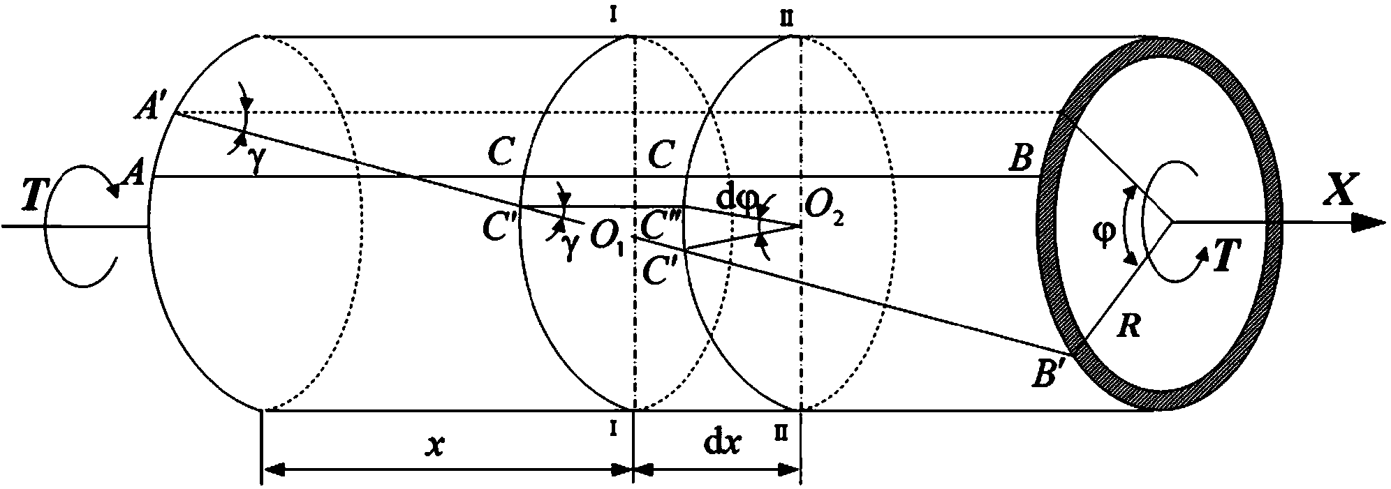 Experiment device and method for measuring large displacement well drill column clamping point