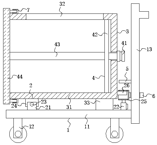 Material transportation cart used for building construction