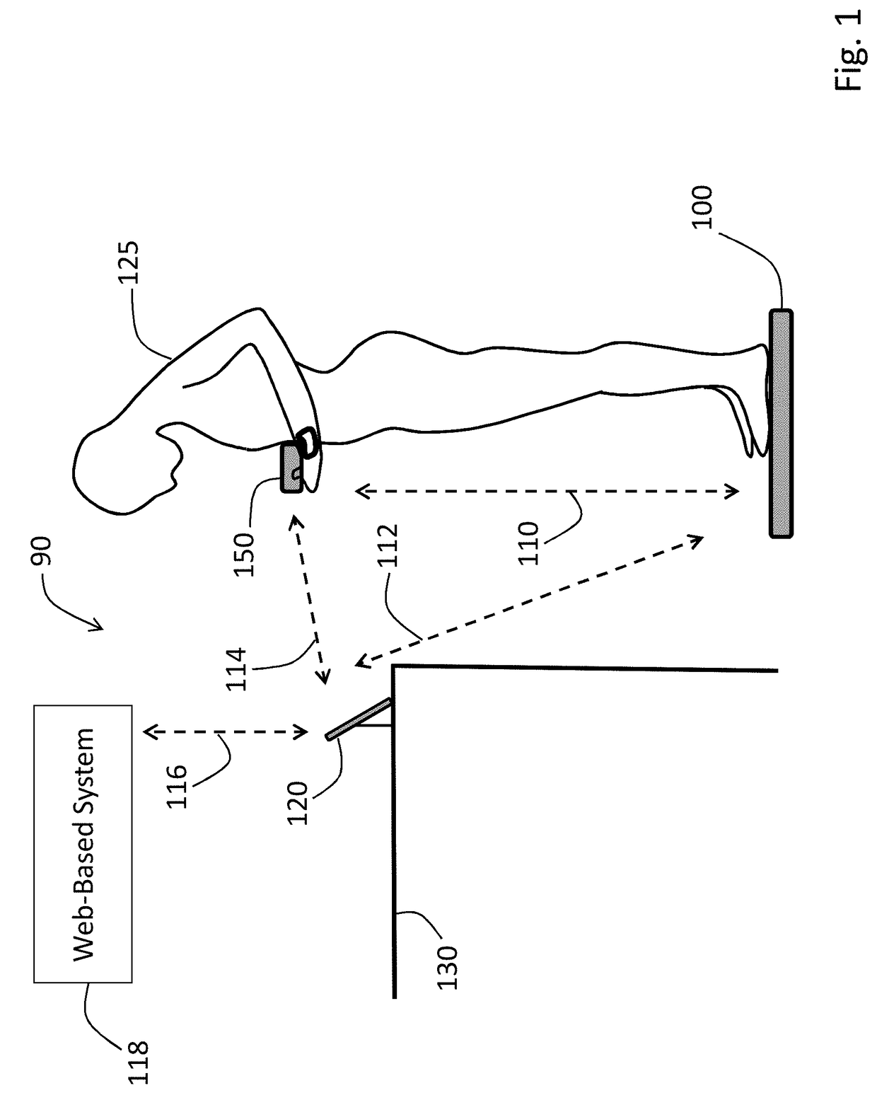 Physiological monitoring system featuring floormat and handheld sensor