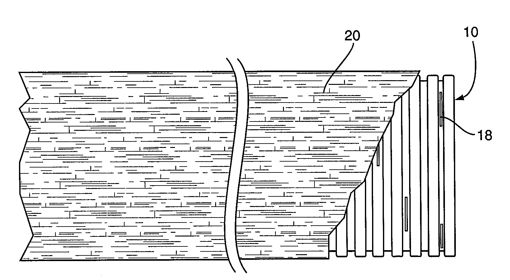 System for Supplying Tubular Geotextile Material for Perforated Drain Pipes