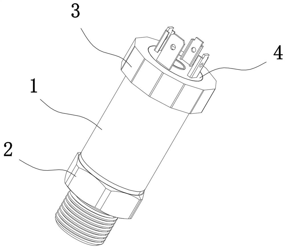 Double-plug pressure transmitter capable of being quickly assembled