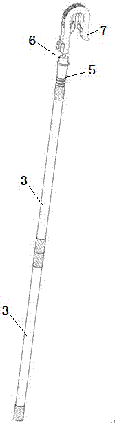 A portable grounding wire device for a substation and its usage method