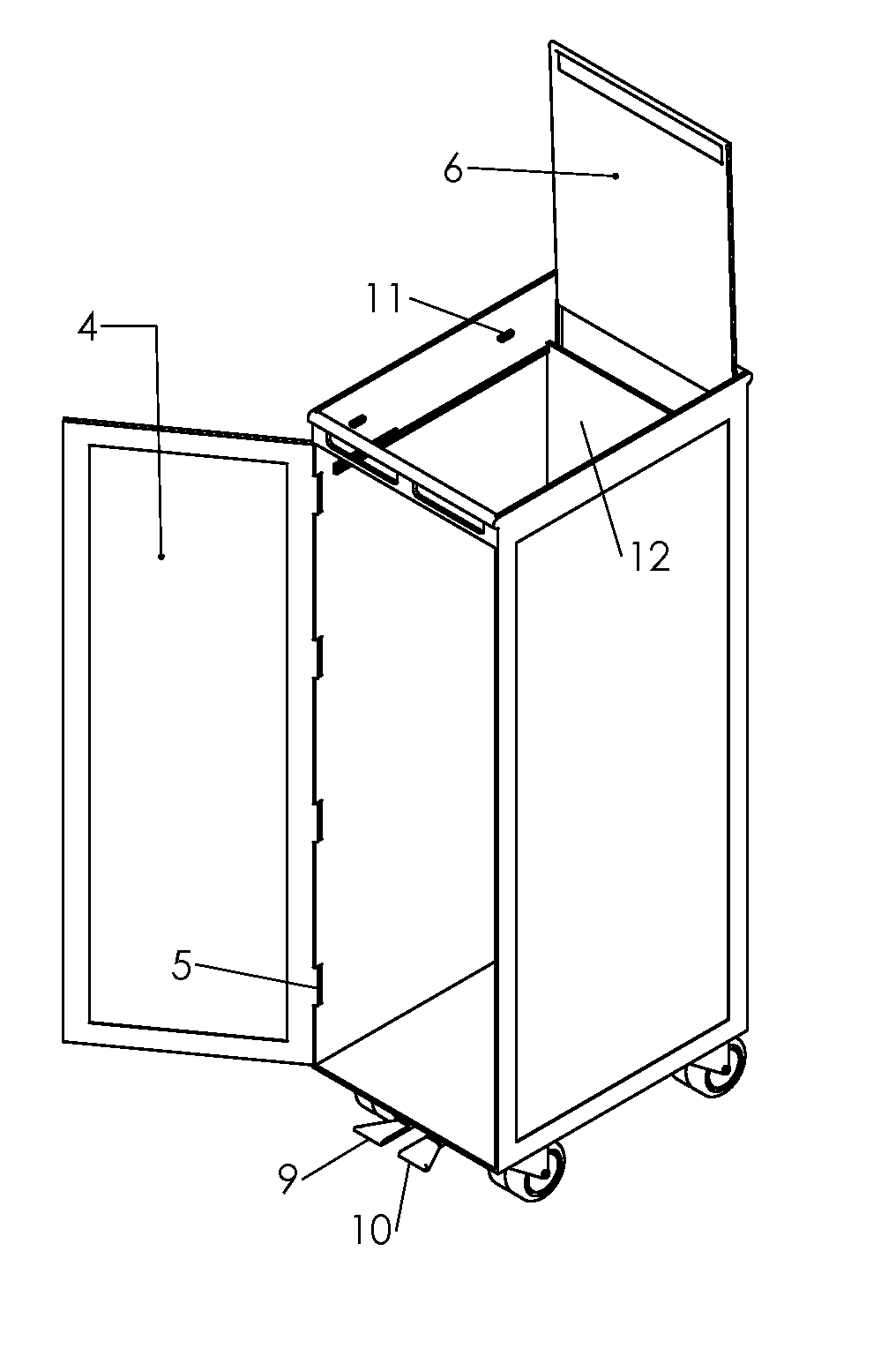 Rubbish collection trolley