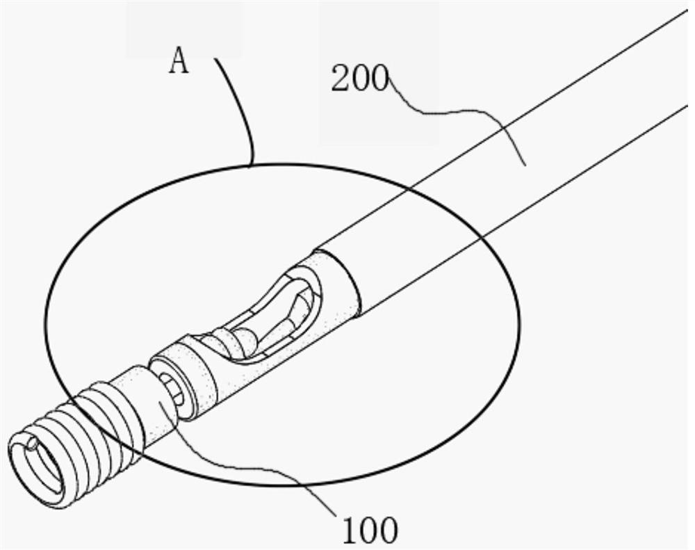 Embolism spring ring conveying system