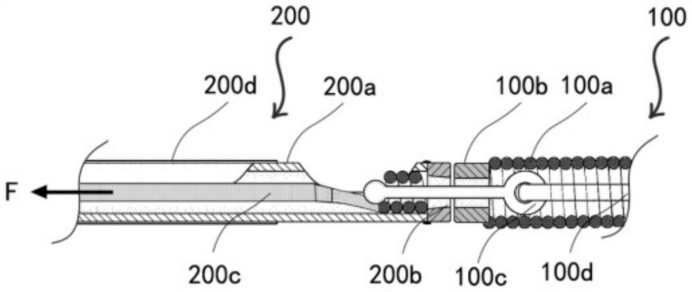 Embolism spring ring conveying system