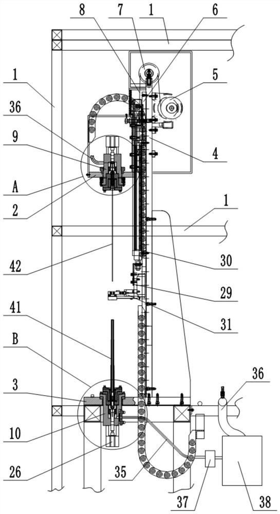 Uniform flow plating device for inner wall of pipe fitting