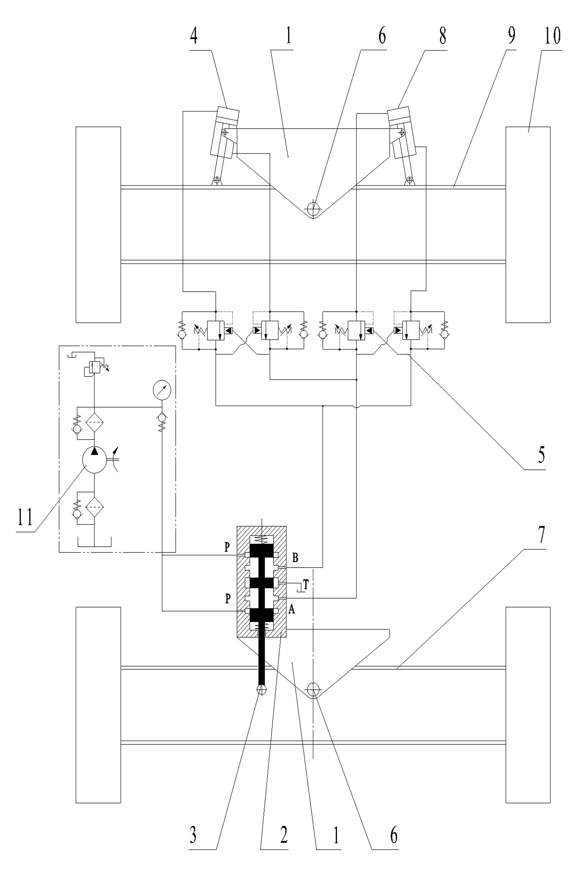 Self-propelled aerial working platform vehicle chassis