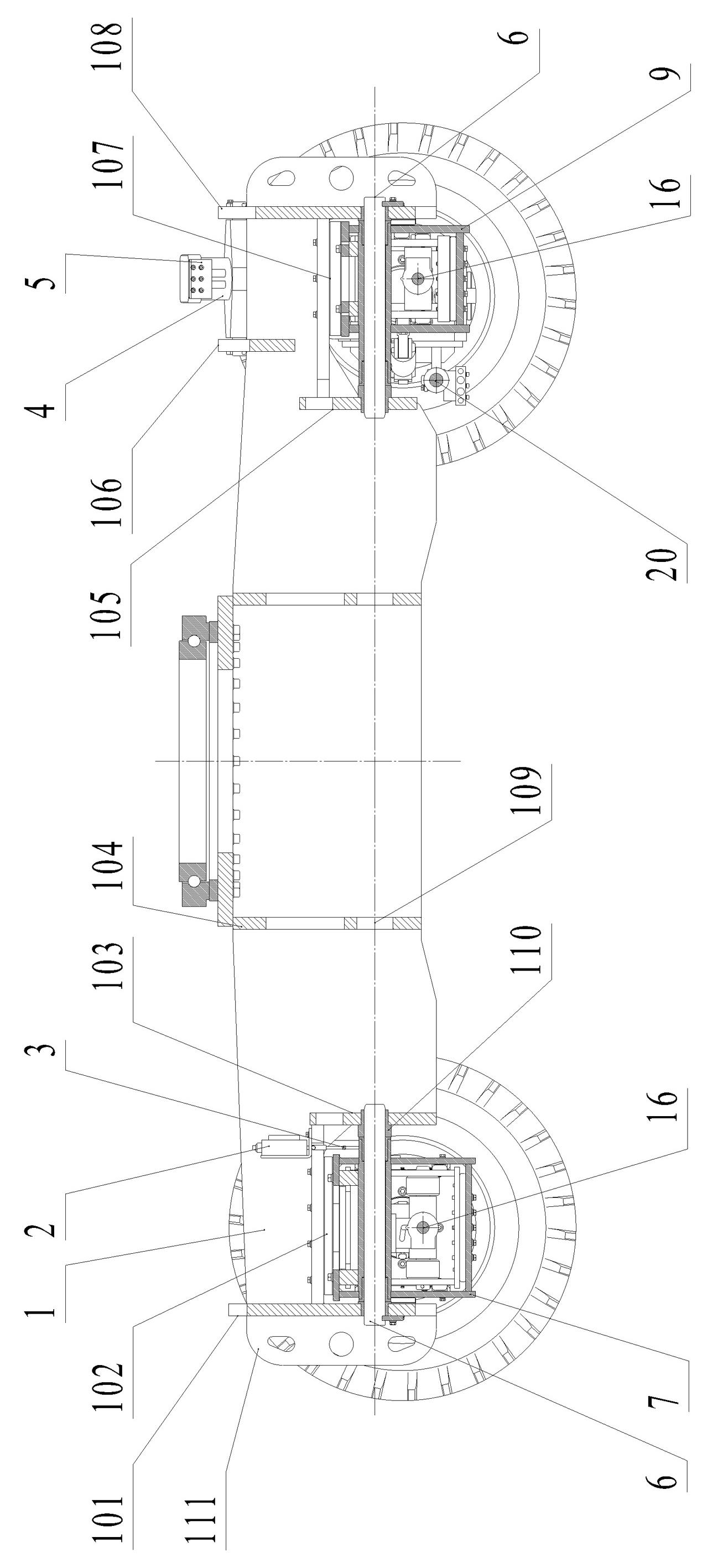 Self-propelled aerial working platform vehicle chassis