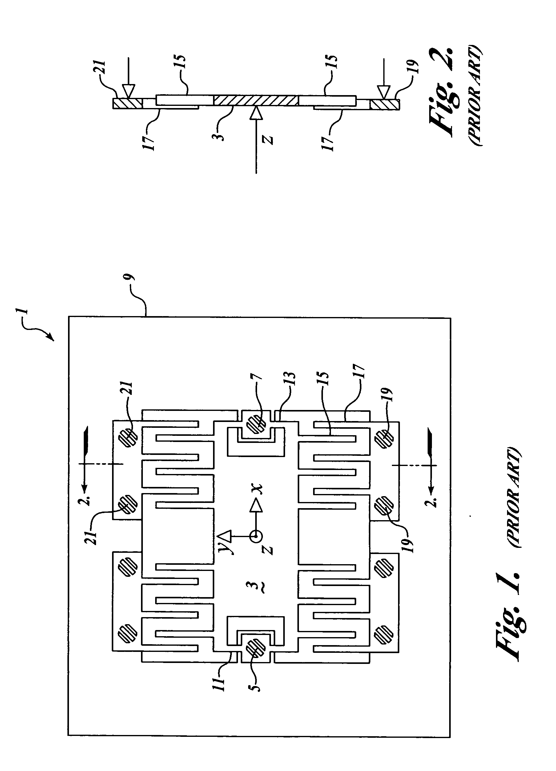 Out-of-plane compensation suspension for an accelerometer