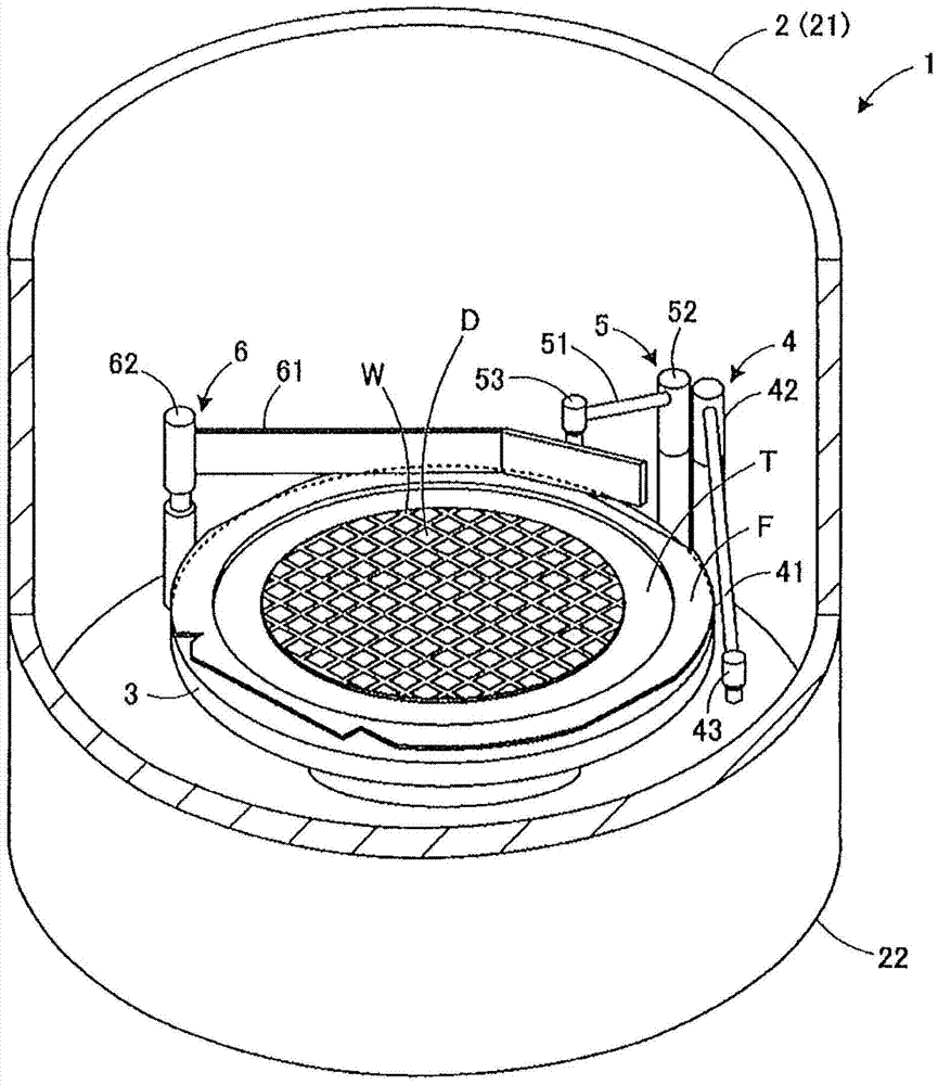 Resin covering device