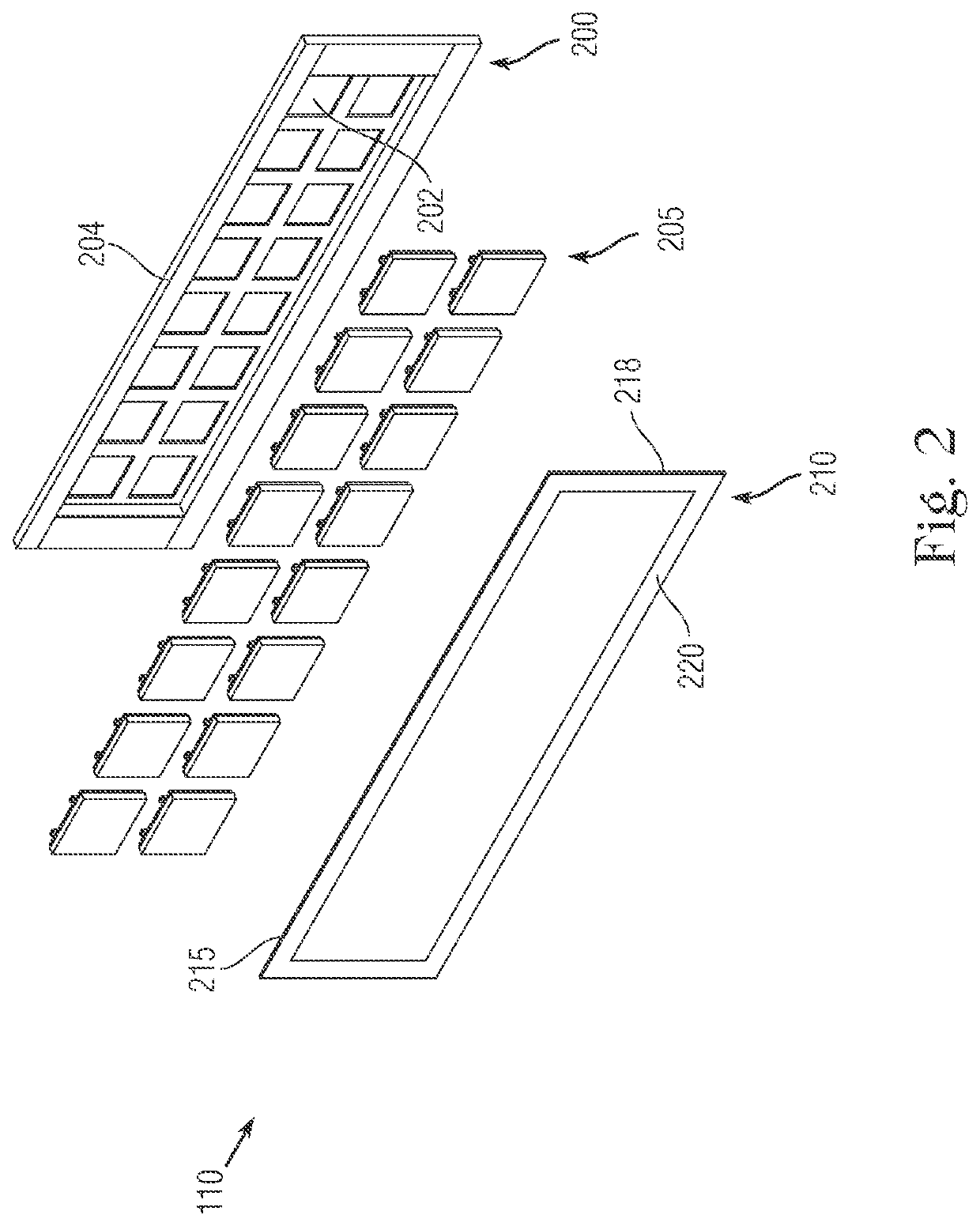 Interactive kiosk having modular and relocatable LED arrays