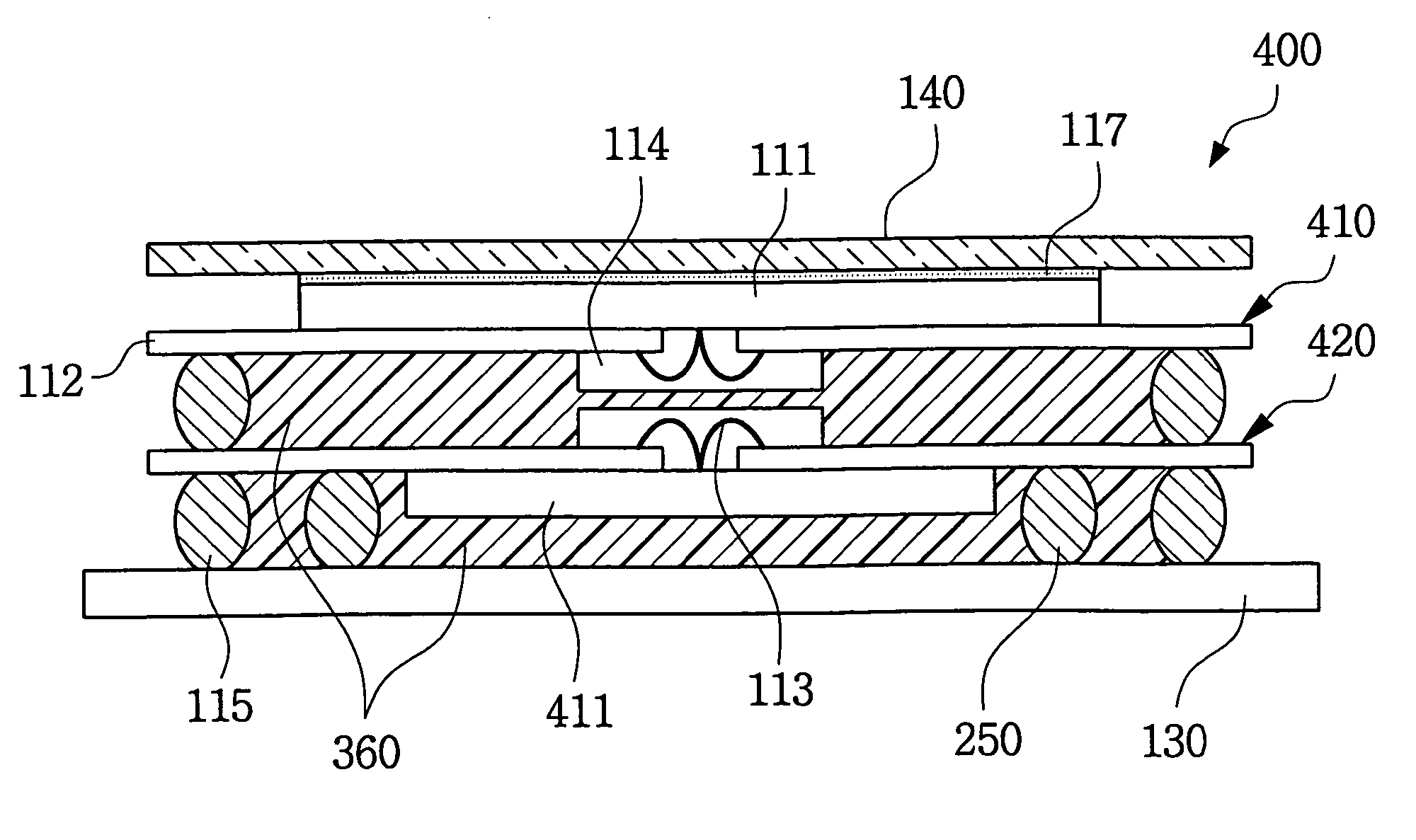 Semiconductor stack package and memory module with improved heat dissipation