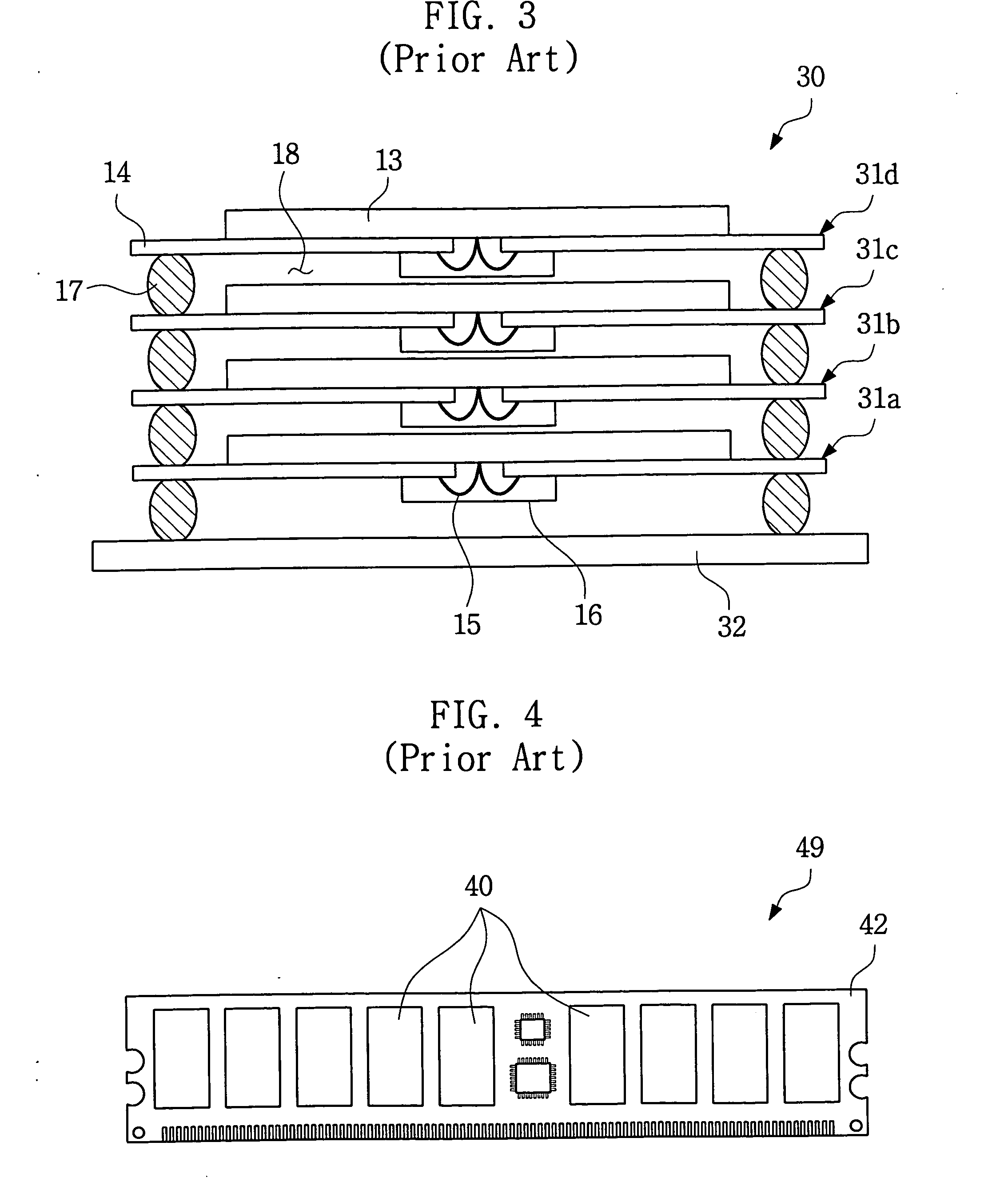 Semiconductor stack package and memory module with improved heat dissipation