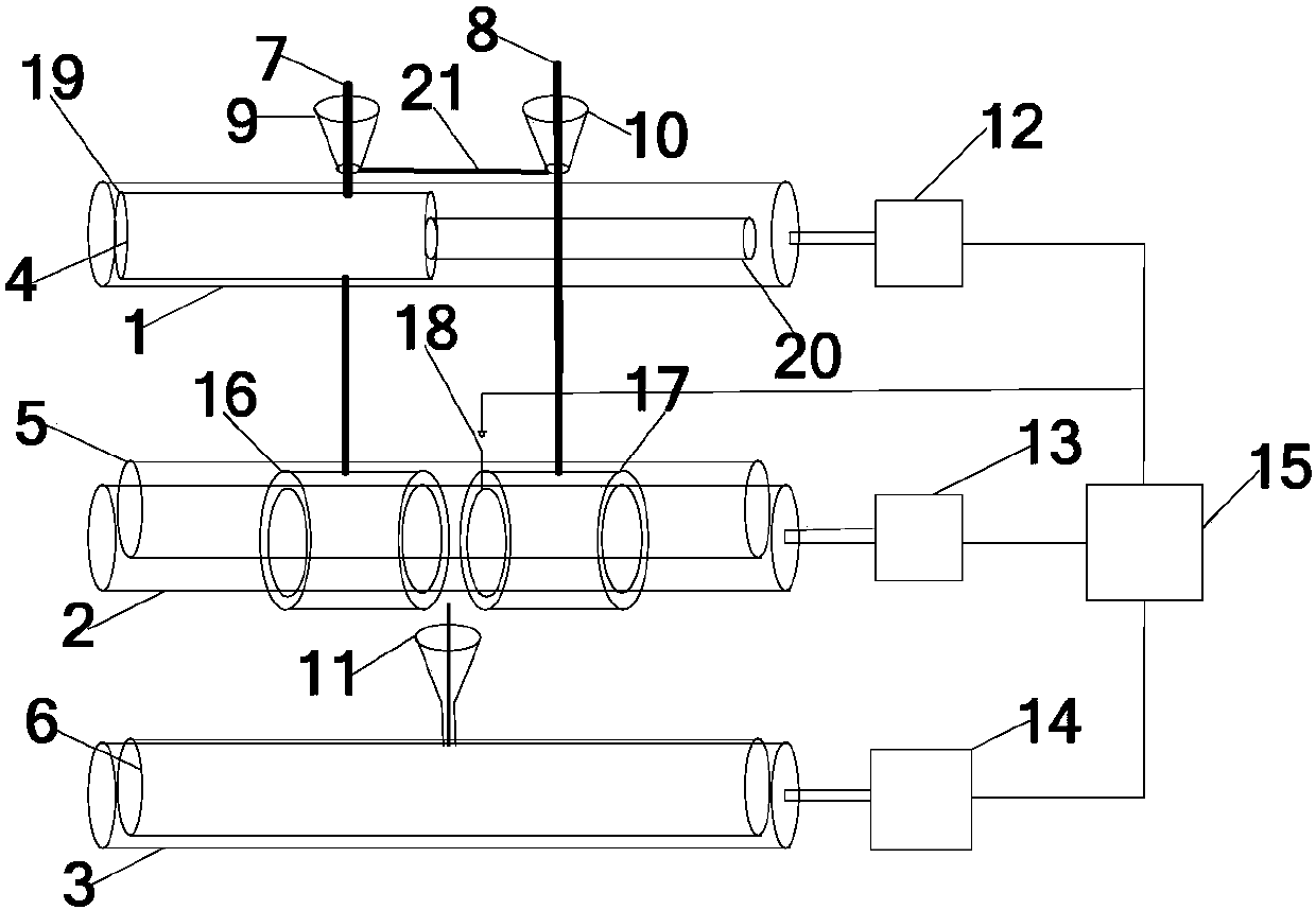 A kind of production device and production method of two-color colored yarn