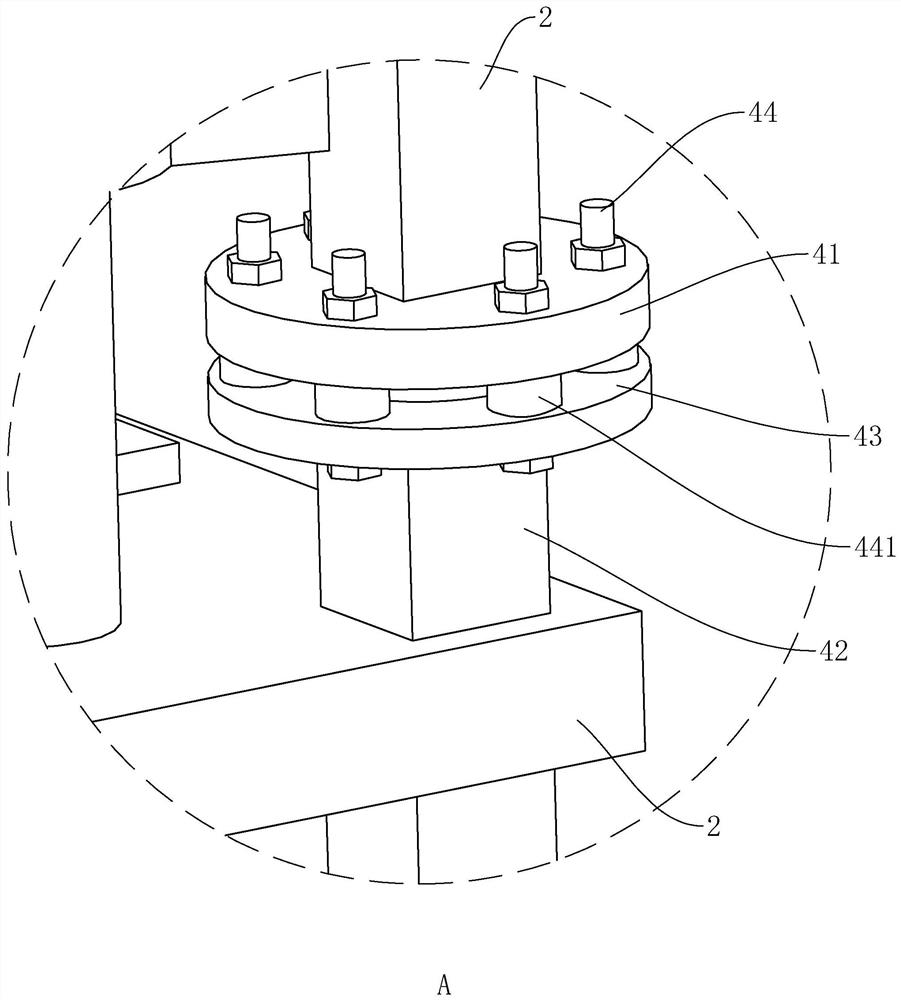 A modular installation structure of a large-scale blast furnace roof diffusion platform