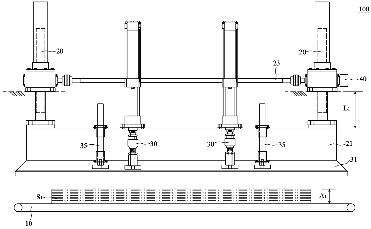 Paper sheet stacking height compressing mechanism and paper sheet stacking height control method for paper products