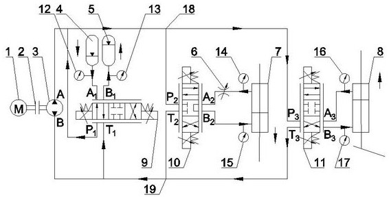 An active-passive combined prosthetic knee-ankle joint hydraulic circuit with energy recovery function