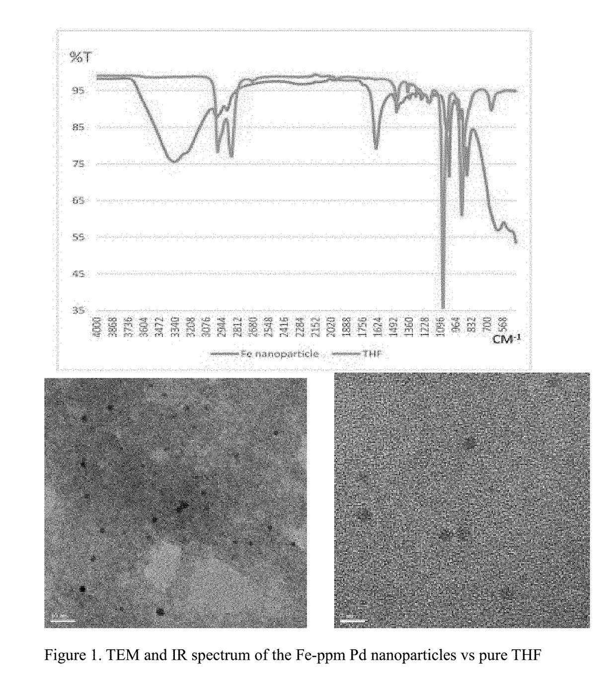 Fe-ppm Pd, Cu and/or Ni Nanoparticle-Catalyzed Reactions in Water