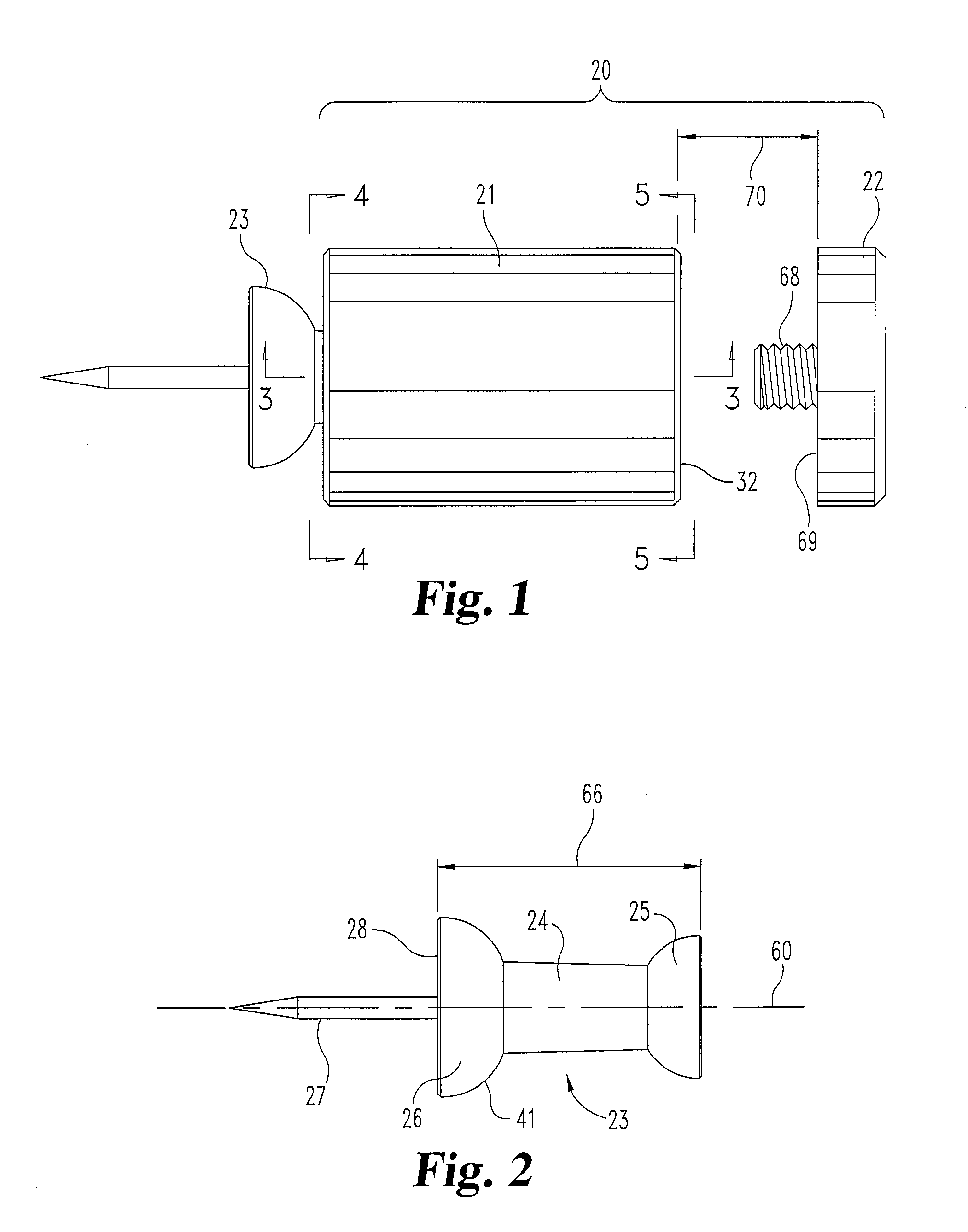 Standoff adaptor for push pin