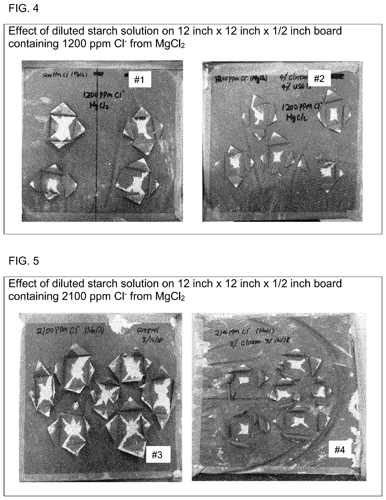 Gypsum board from gypsum having high level of chloride salt and a starch layer and methods associated therewith