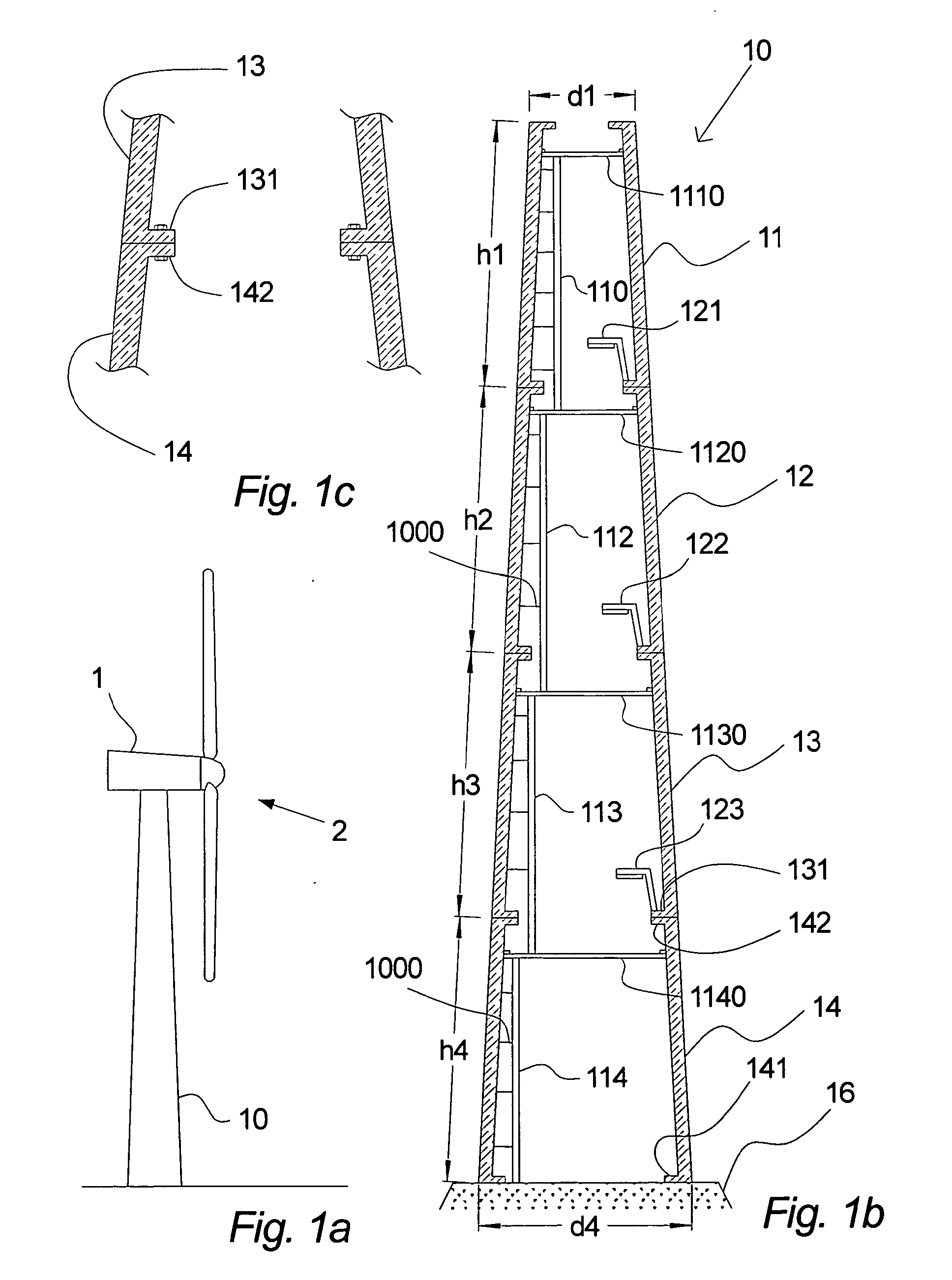 Wind turbine tower suspension means