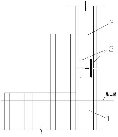 Larsen steel sheet pile sinking method for avoiding obstacles in air