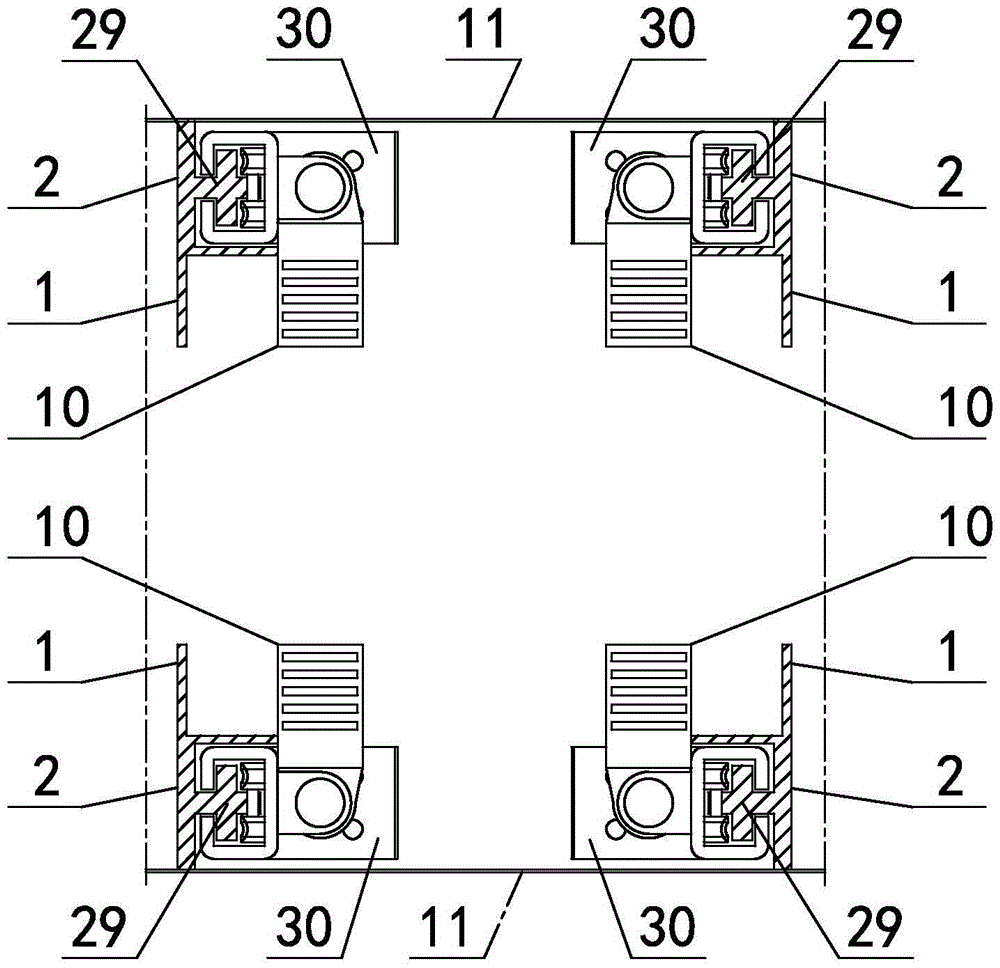 A multi-purpose ship with movable deck positioning guide rail device