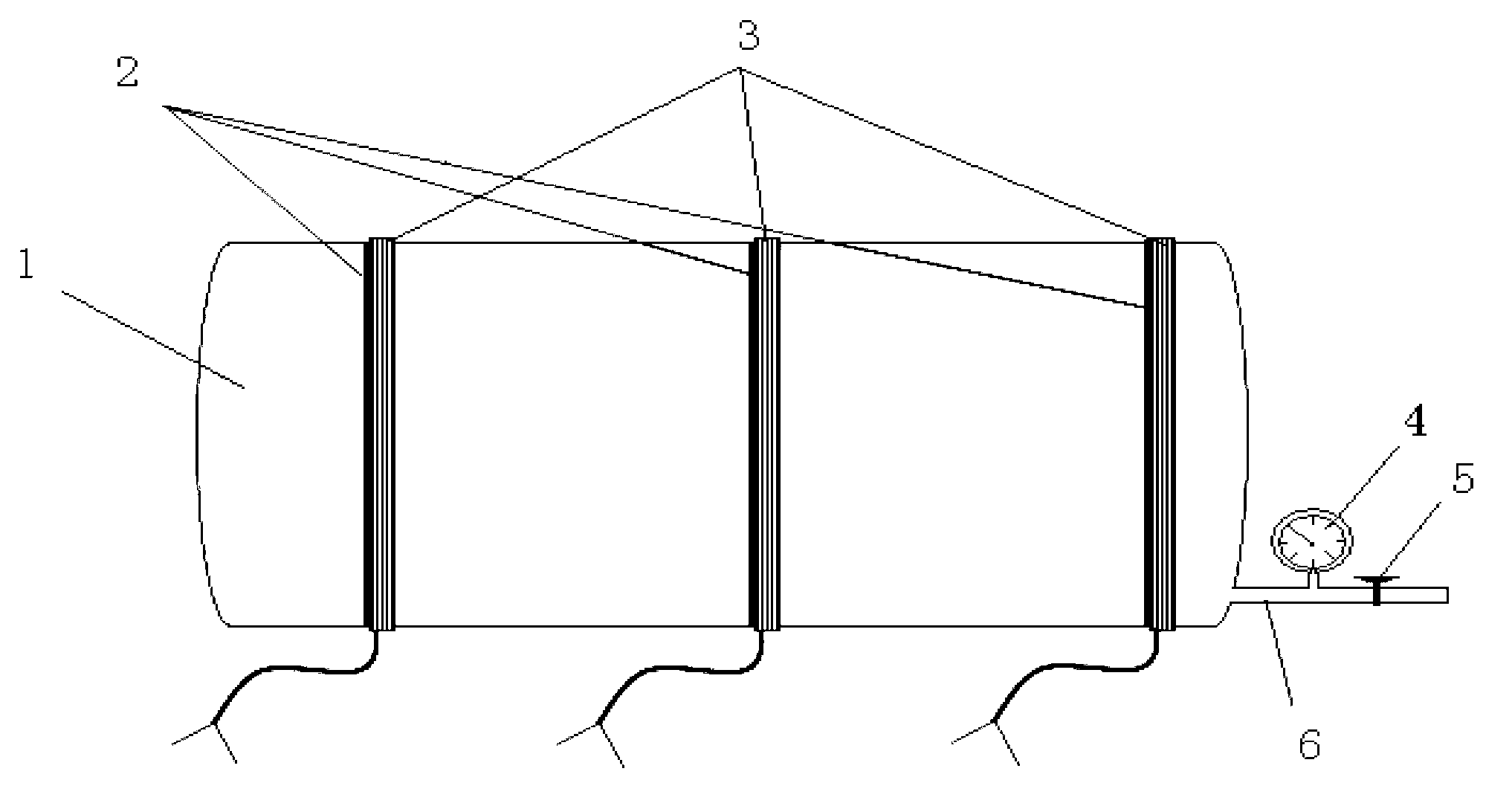 Receiving/ transmitting coil inflatable column support for transient electromagnetic exploration and using method thereof