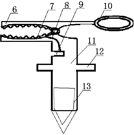 Aloft containing and taking device and method for aloft test wires of power system