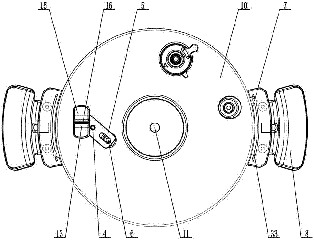 Pressure cooker cover opening and closing structure