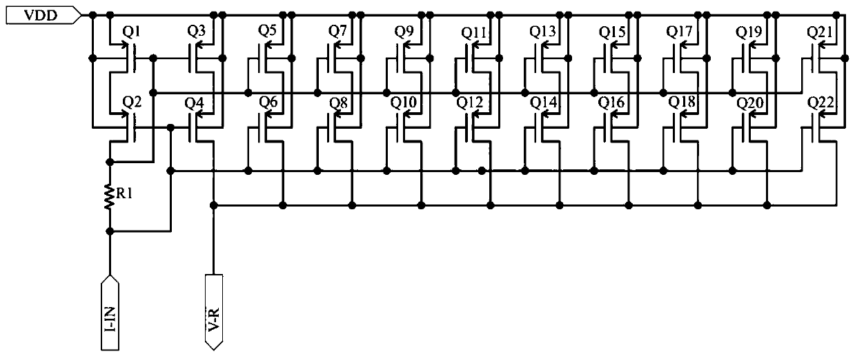 High-sensitivity current amplification circuit and chip thereof