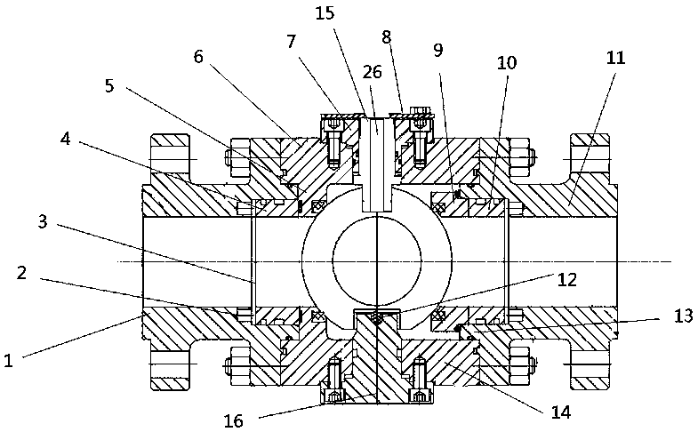 Multi-gear steady-supporting ball valve controlled by double rocker