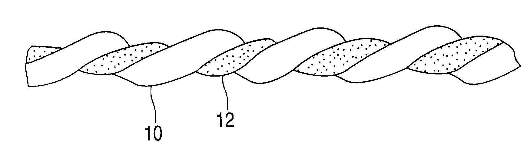 Hybrid cabled cord and a method to make it