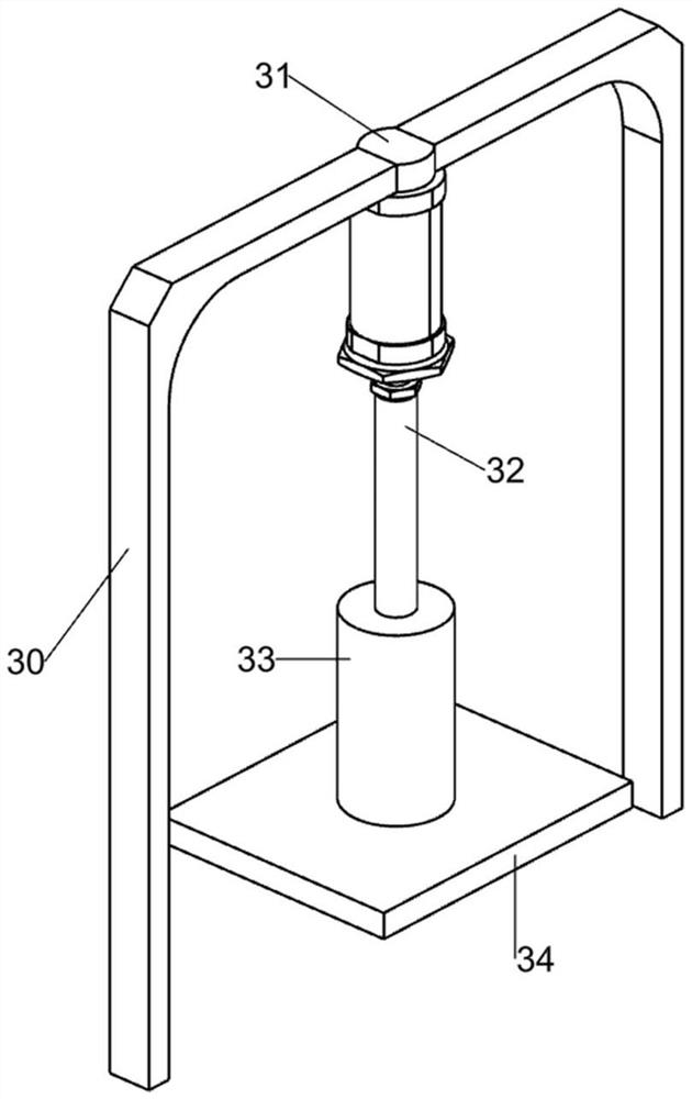 A blackboard surface pressing device with auxiliary turning mechanism