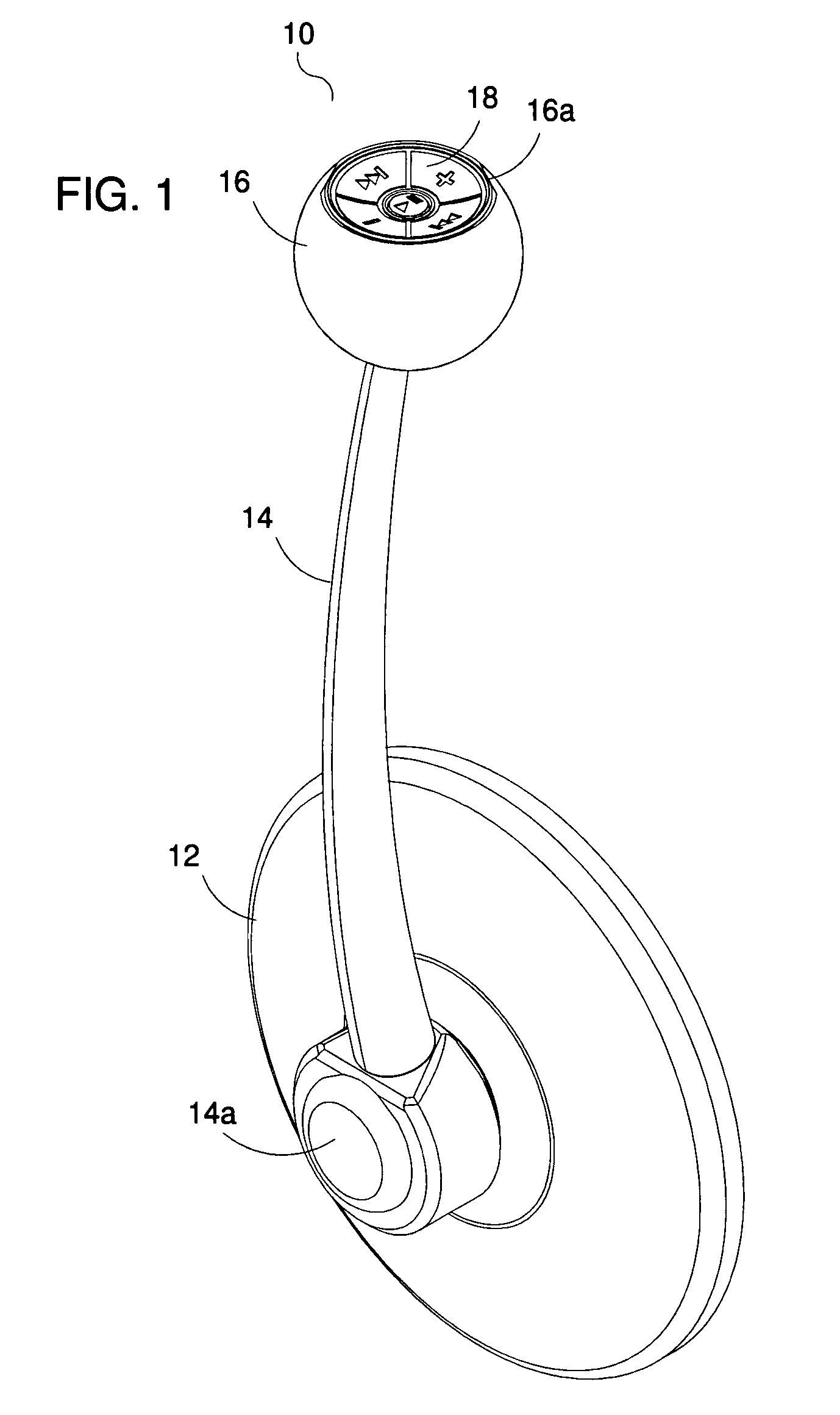 Marine throttle mounted stereo control